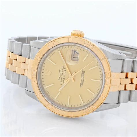 rolex yellow gold stainless steel turnograph automatic wristwatch ref 16263|Rolex datejust turn o graph.